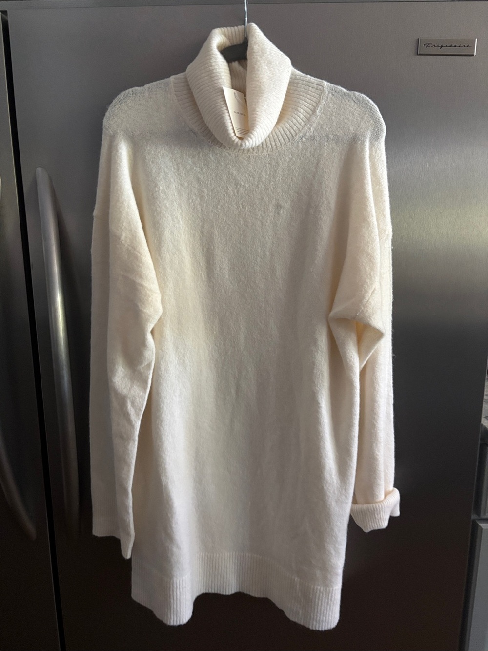 NWT Cream oversized Turtleneck Longline Sweater/Dress